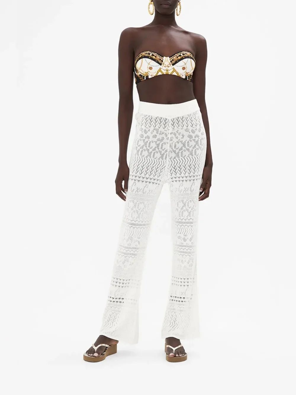 NWT CAMILLA Flared Pointelle Knit Pant
in “Sea Charm” - Picture 3 of 13